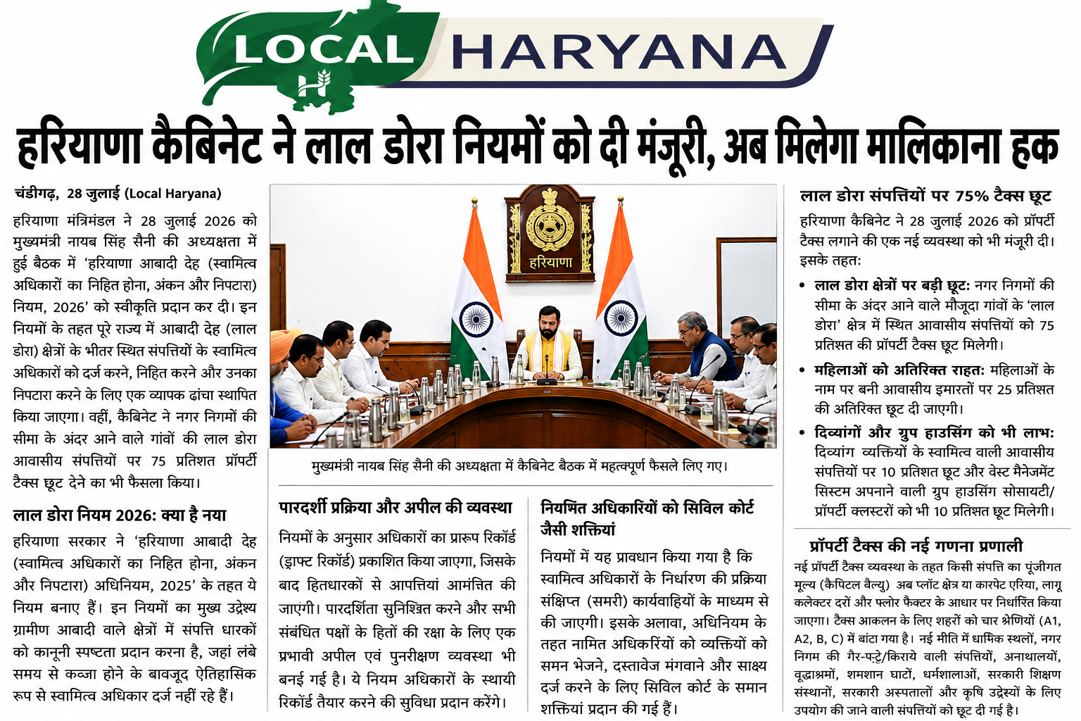 Haryana Lal Dora rules 2026