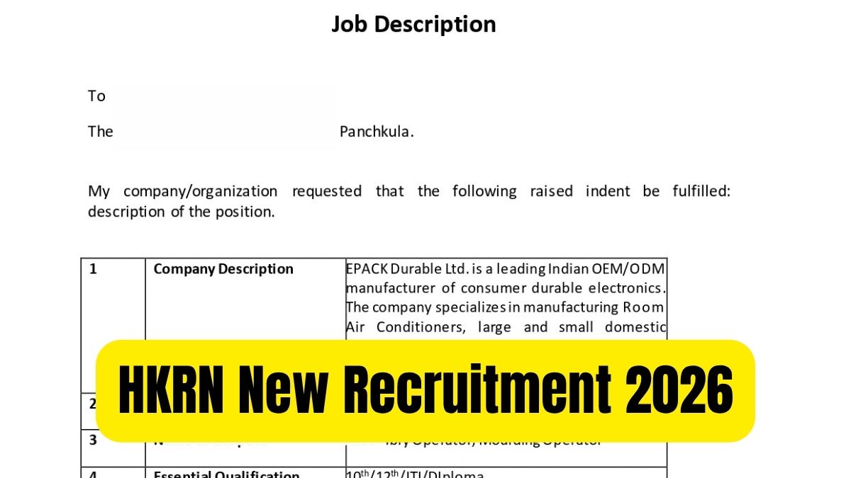 HKRN New Recruitment 2026
