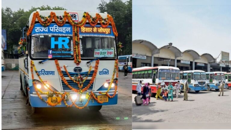 हिसार से सालासर और जोधपुर जाने वाली हरियाणा रोडवेज बस