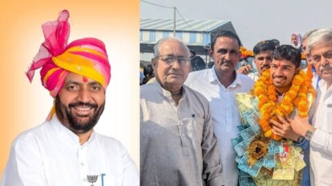 भिवानी भीम स्टेडियम में एशियाई खेल पदक विजेता खिलाड़ियों का सम्मान समारोह