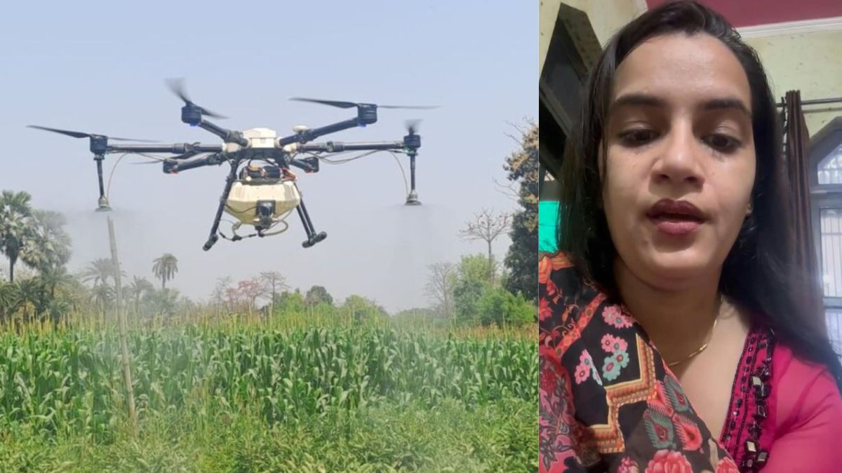 Palwal Shalu Rani Namo Drone Didi Haryana Farmers Drone Spray